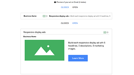 Responsive Display Ads - Desktop Gmail Ad