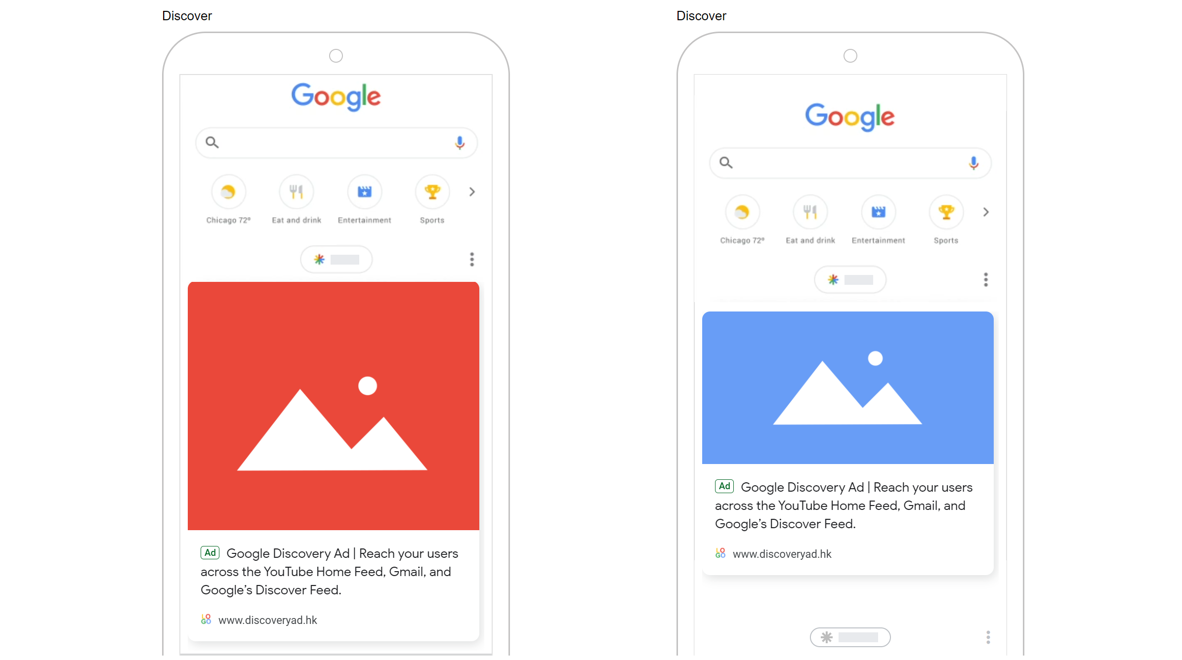 Google Discovery Ads on Google's Discover Feed