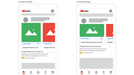 Google Discovery Carousel Ads on YouTube